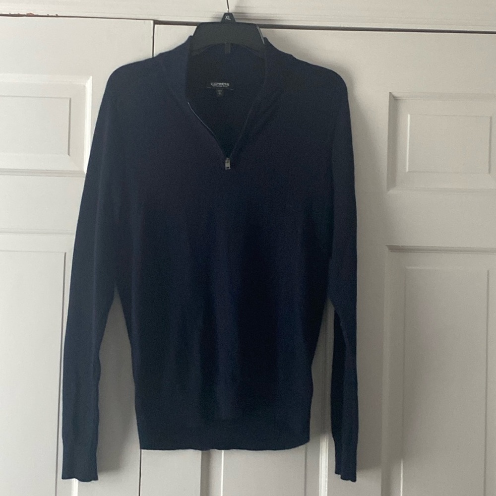 Express navy 1/4 zip sweater